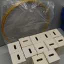 24 Pcs Metal Floral Hoop Centerpiece with Stand for Tables - Includes Gold Wreath Rings and Wooden Stands for DIY Wedding Baby Shower Communion Baptism Birthday Party Decoration(14 Inch)