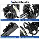 Front Complete Struts Assembly w/Coil Spring Shock Absorber Fit for Chrysler 200 2011-2014, 2008-2014 for Dodge Avenger, 2007-2010 for Sebring, Replace for 271131 271130, 2Pcs