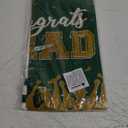 chiazllta Set of 3 Graduation Tablecloths Class of 2025 Congrats Grad Green Graduation Party Tablecover Decorations Party Supplies Large Size Plastic 54"x108"(Green & Gold)