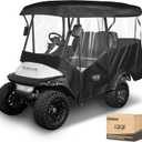 10L0L Universal Golf Cart Enclosure 86.6in 4 Passenger Fit for Yamaha Club Car EZGO TXT RXV, Waterproof Windproof Snowproof Portable Transparent 4 Sided Driving Cover
