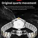 OLEVS Mens Watches Business Large Numer Easy to Read Quartz Watch Stainless Steel Waterproof Luminous Date Casual Male Watch