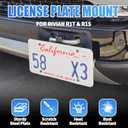 Front License Plate Bracket Compatible with Rivian R1T/R1S 2025 2024 2023 2022, License Plate Holder License Plate Frame Mounting Accessories for Rivian Tow Hook