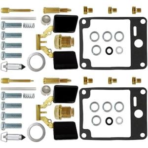 2-Pack Carburetor Carb Rebuild Repair Kits with Float Replacement for Yamaha Virago 700 XV700 1984-1987