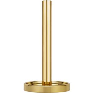 Ivilon Paper Towel Holder Stand  Steady and Easy Tear  Fits All Paper Towel Rolls  Gold Polished