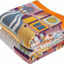 Boho Throw Blanket 100% Cotton Muslin Woven Blanket Bohemian Bed Throws Vintage Rustic Farmhouse Decor Reversible Bed Blanket Quilt for All SeasonsPink 60"x80"