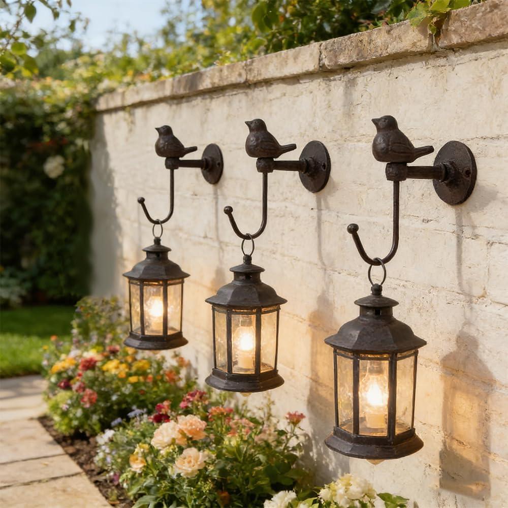 Cast Iron Decorative Hooks Songbird Decorative Wall Hook, Brownish Black (3)