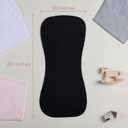 8 Pack Baby Burp Cloths, Unisex for Boys and Girls, Super Absorbent and Soft Towel,Solid Color (Black)