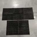 COSY HOMEER-Dirt-Trapper-Door-Mat 32"x48" Non-Slip Entryway Rugs Washable Welcome Mat Absorbent Entrance Mats Low Pile Dog Door Mats for Front Back Doomats and Wet Shoes,Black