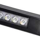 2 x Raycharm 10" RV Camper LED Awning Porch Utility Light Fixture, 40 Down Angle Beam, 6000K Cool-White, 12V/24V DC, High Light-Output Low Ampere Draw, Aluminum Housing Black Finish, 2-Pack