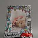 LARAINE Picture Photo Frame 4x6 Metal 2025 Christmas Red Car High Definition Display Pictures for Tabletop Home Decorative Holiday Gift, Silver