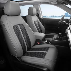 for Honda HRV Seat Covers 2023 2024 2025 2026 Sport LX, Custom Fit Car Seat Cover Full Set, Waterproof Leather HR-V Seat Protector, SUV Cushions Accessories, Gray Black, NOT Fit for EX-L