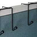 Tetra-Teknica CWH-02-2P 3 Inch Space Addition Wire Double Hook for Partition Wall Cubicle Panel, Color Black, 2 per Pack (Regular)