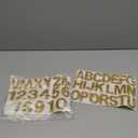 76 PCS Rhinestone Letter Stickers, 2.4 Inch Gold Glitter Alphabet Sticker with Sewing Kits, Self Adhesive A-Z & 0-9 Letter Number Stickers for DIY Arts and Crafts Decor, Clothes, Bags, Hats