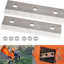 2 Set Replacement Blades for C40/C40E Wood Chipper 4" inch Max Diameter Shredder/Mulcher, High Speed Steel Cutting