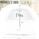 Mr and Mrs Wedding Umbrells, 2 Pack Clear Umbrella for Rain, Large Bubble Umbrella for Weddings