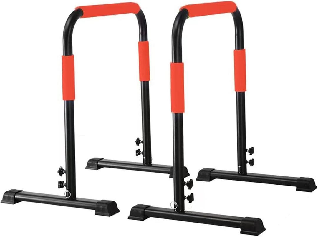 Generic Dip for Calisthenics and Strength Training (Black Red)