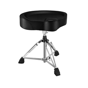 Donner Heavy Duty Drum Throne, Motorcycle Style Drum Stool, Widened Drum Seat with Upgraded Materials, Height Adjustable Padded Drum Chair, Double Braced