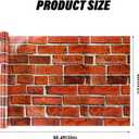 Tenceur Wrapping Paper Roll Bulletin Board Borders Paper Fade Resistant Decorative(24 Inch X 100ft,Vintage Red Brick Style)
