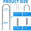 MySit 6 Inch 100 Pack U Shaped Garden Stakes, Heavy Duty 11 Gauge Galvanized Drip Irrigation Stakes Landscape Staples for 1/2" to 1-1/2" Soaker Hose, Weed Barrier, Yard Decorations, Fencing