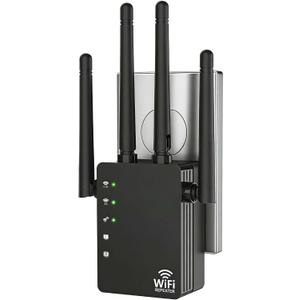 WiFi Repeater Signal Extender, Extends Coverage to 12880 Sq.ft, Handles 105 Devices, Dual-Band 5GHz/2.4GHz Wireless Repeater Amplifier, WiFi Extender for Home Use