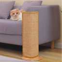 SHENGOCASE 24.5" Tall No Drilling Wall Sofa Couch Corner Cat Sisal Scratcher,Scratching Post,Replaceable Sisal Scratch Pad Mat, Couch Protector (1pc)