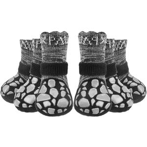 EXPAWLORER Anti Slip Dog Socks to Prevent Licking Paws for Hot Pavement
Dog Shoes Double Sides Dog Boots & Paw Protectors Booties for Hardwood Floors with Grip Small Medium Large Senior Dogs S