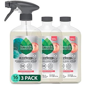 Amazon.com: Seventh Generation Foaming Dish Spray, Honey Crisp Apple 16 Fl Oz (Pack of 3), Refill Pack of 3 with 1 Sprayhead : Everything Else