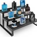 3 Tier Cologne Stand for Men,12 Inch Wooden Perfume Organizer for Dresser Waterproof Cologne Stand with Anti-Slip Washers for Makeup,Figures,Cupcake,Perfume,Dessert,Display Risers Stand for Organize