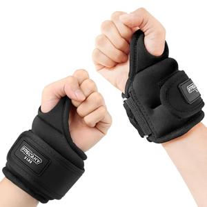 Frelaxy Wrist Weights with Thumb Loops Lock for Men Women 3lbs*2 Ankle Weights Weighted Gloves for Running Strength Training Yoga Walking Exercises (Black, 3 lbs x 2)