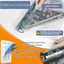 One Way Privacy Film, Window Tint for Home, Daytime Reflective, Anti UV Static Cling Sliding Door Coverings No Glue Garage Solar Paper (Silver -Daisy, 23.6 x 78.7 in)