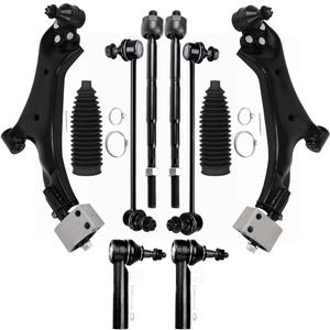 10-PC SET Suspension Kit for 2010-2017 for Chevy Equinox for GMC Terrain Front Lower Control Arm and Ball Joint Inner Outer Tie Rod End w/Boot Sway Bar End Link