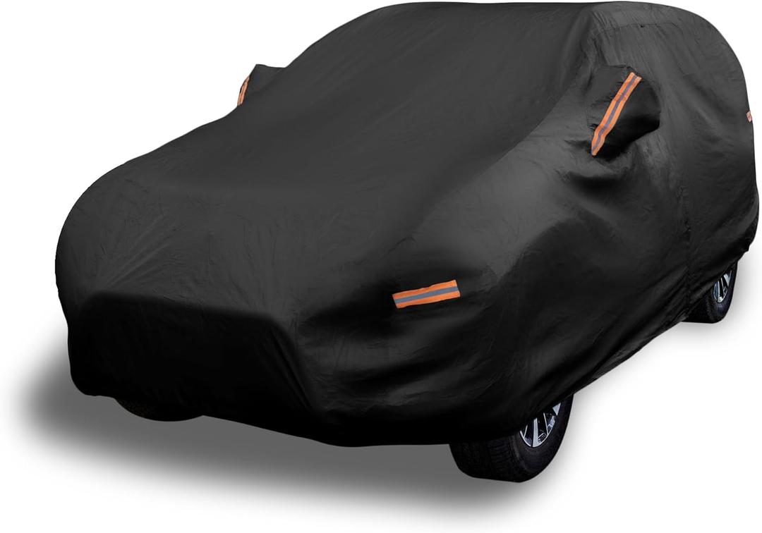 EzyShade 10-Layer SUV Car Cover Waterproof All Weather. See Vehicle Size-Chart for Accurate Fit. Outdoor Full Exterior Covers for Automobiles Car Tarp. Jeep Rav4 CRV. Black, Size S2