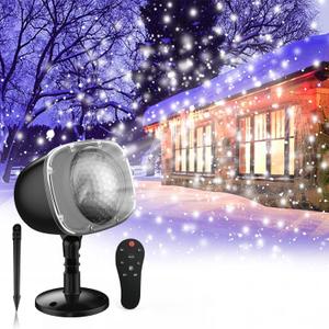 Christmas Snowfall Light Projector, Holiday Projector Lights with Remote Control,Rotating Snow Falling Lights,Outdoor Waterproof Landscape Decorative Lighting for Halloween Wedding GardenSnow Spots