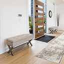 ShadesU Custom Size Abstract Design Non-Slip Hallway Runner Rug Carpet Low-Pile 0,3" Non Slip Backed (Grey Color, 31inch Wide x 9ft Length)