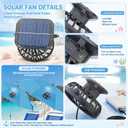 Beach Chair Umbrella with Adjustable Clamp & Solar Fan, UPF 50+
2 Pack, 48" 360° Swivel Portable Clip-on, Outdoor Shade for Beach, Pool, Camping, 10-15% Extra Shade with Ruffle Edge