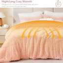 Intelligent Design Malea Shaggy Comforter Set, Long Faux Fur Cozy Down Alternative, Modern Casual Ultra Soft All Season Fluffy Bedding with Matching Sham, Full/Queen, Blush 3 Piece