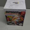 Outdoor Stair Treads - Non Slip 30" x 6" - 12-Pack Weather Resistant Exterior Grip Tape - Anti Skid Strips - Waterproof 80-Grit Adhesive Treads (Black)