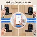 Keypad Door Lock with Handle, VOLIBeL Keyless Entry Door Locks, Smart Fingerprint Smart Knob for Front, Electronic Digital Deadbolt, Smart Locks with App & Security Deadlocking