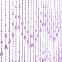 Crystal Beaded Curtain for Doorway, Wave Pattern 45 Strands Pink, 35.5"W x 79"L