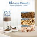 DUMOS 6L Automatic Cat Feeder for 2 Cats, Timed Pet Food Dispenser, White
