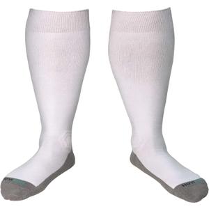 HOYISOX Big and Tall Support Socks for Wide Calves – Comfortable Knee High Fit for Men and Women (4X, White)
