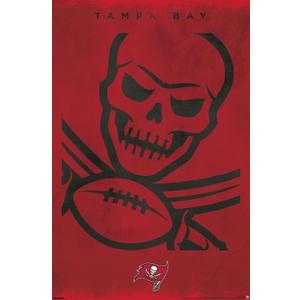 Trends International NFL Tampa Bay Buccaneers - Logo 25 Wall Poster, 34L x 22.4W, Unframed Version