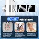 PWERAN Filtered Shower Head with Handheld, High Pressure 3 Spray Mode Showerhead with 18 Stage Water Softener Filters for Hard Water - Handheld Shower Head-Remove Chlorine-White