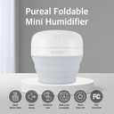Pureal Foldable Mini Humidifier, 500ML Portable Small Cool Mist for up to 10 Hrs, for Baby Bedroom Travel Office Home, Auto Shut-Off, 3 Mist Modes, Super Quiet