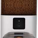 Cat Feeder Pet Smart Automatic Feeder Sensor WiFi Remote Timing and Quantitative Feeder Pet Automatic Food Feeder Pet Feeder(4L) (White)