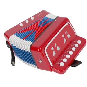 Kids Accordion 10 keys Button Accordian Musical Instrument Mini Accordion for Beginners (Red)