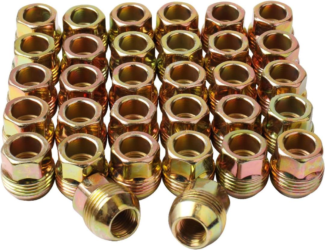 Set of 32, 9/16 OEM Factory Wheel Lug Nuts Replacement for 1971-1988 Chevy GMC, 9/16-18 Thread 8 Lug Wheel, Part Number # 611-161