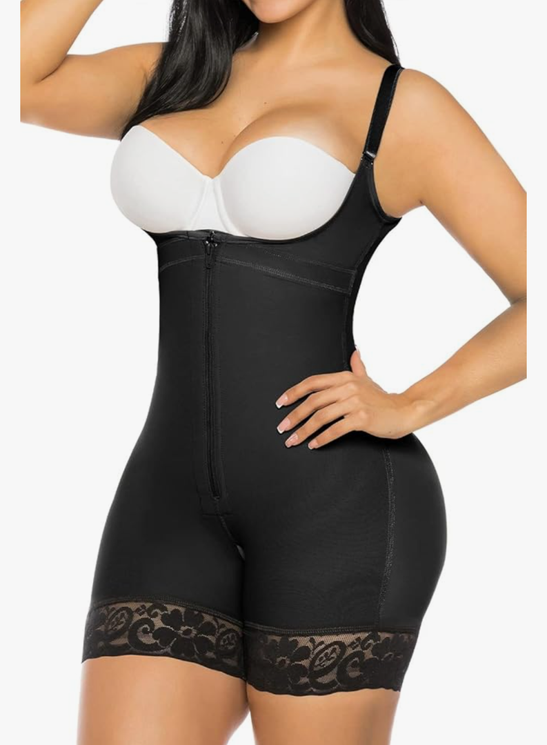 YIANNA Fajas Colombianas Shapewear for Women Postpartum Tummy Control Body Shaper Butt Lifter Bodysuit, Size S