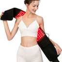 Red Light Therapy Belt, Infrared Light Therapy Wrap Red Light Therapy Device for Body with Timer for Back Shoulder Waist Muscle Pain Relief for Women Men (Black)