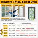 2 x Window Privacy Film with Cutting Grid, Non-Adhesive Stained Glass Window Film Decorative, Static Cling Privacy Window Film (Leaf Rainbow,17.5 X 78.7 inch)